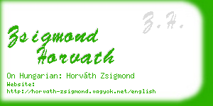 zsigmond horvath business card