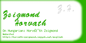 zsigmond horvath business card